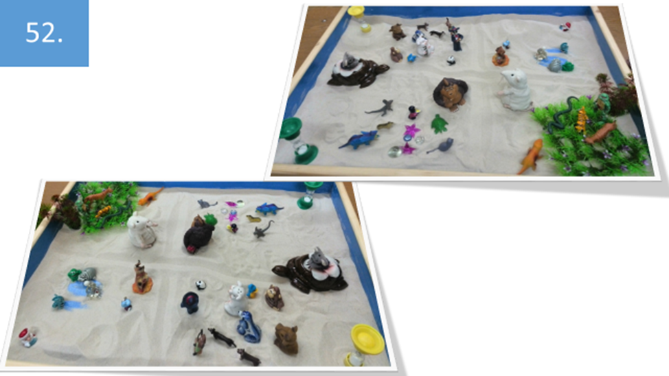 Рисунок 52. Здесь представлена снятая с разных сторон метафорическая картина примирения неформальных группировок, вражда которых мешает нормальной работе организации, в которой трудится автор композиции. 