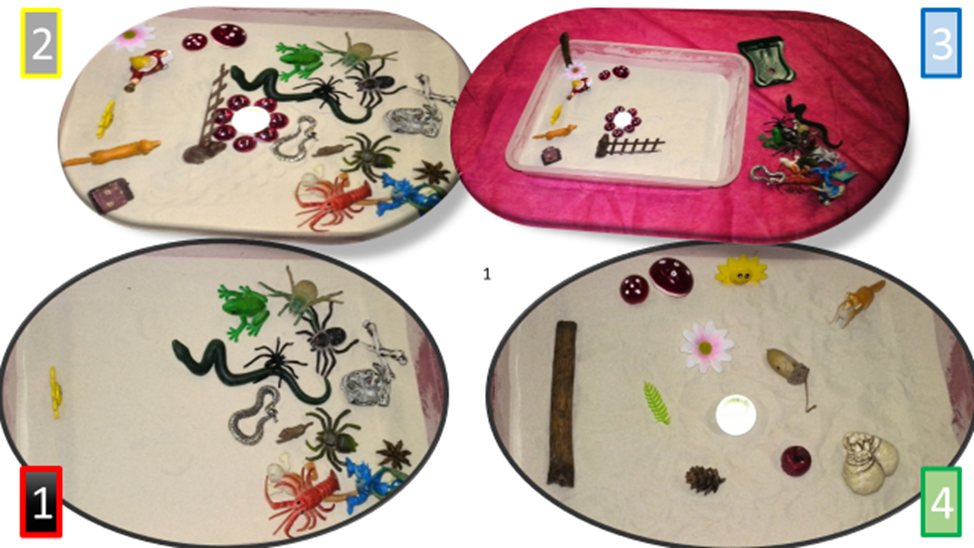 Рисунок 5. Здесь показаны четыре этапа преобразований от очевидно проблемного состояния до картины, отражающей достижение автором душевного равновесия. 