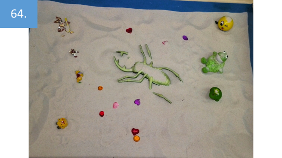 Рисунок 64. Вот так символически выглядит финальный вариант композиции, отражающий заключительный этап отреагирования ощущения внутреннего дискомфорта, переживаемой тревоги.