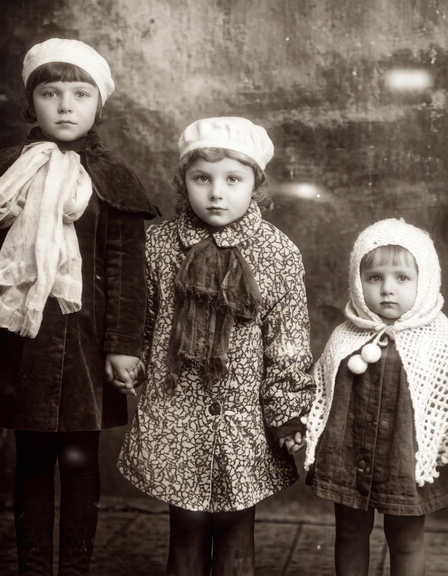 «Галчата» Тоня, Аня и Галя Лондаревы. Январь 1941-го.